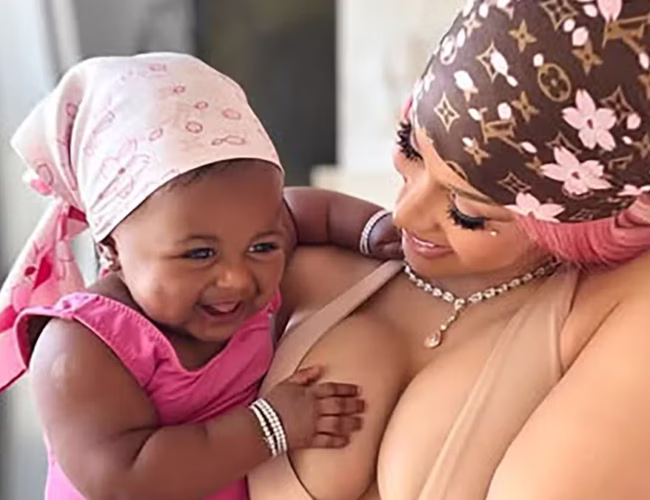 Cardi B shares first photos of daughter Blossom